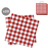 Juego de 20 Servilletas 33x33 Vichy Rojo