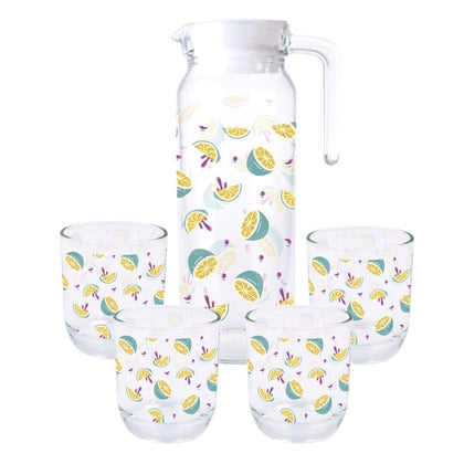 Juego de Jarra 1L + 4 Vasos Lemon