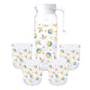 Juego de Jarra 1L + 4 Vasos Lemon