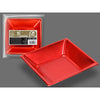 Bolsa 5 Plato Cuadrado Hondo Rojo Brillo 18 cm PS