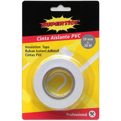 Cinta Aislante PVC 19 mm x 20 m Blanca