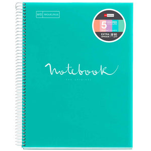 Cuaderno A4 Notebook 5 Pp Emotions Turquesa 120 Hojas