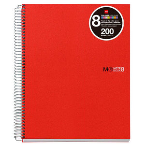 Cuaderno A5 Notebook 8 Pp Rojo 200 Hojas