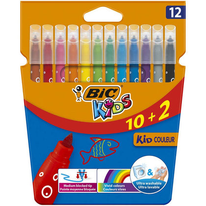 Caja Rotuladores kid colour 10 +2 Bic