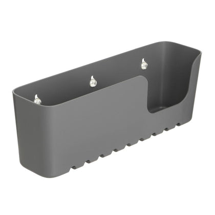 Cestillo Rectangular Grande 3 Ventosas Gris Opaco