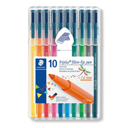 10 Rotuladores Triangulares Ergonómicos Triplus Color 323 Staedtler Multicolor