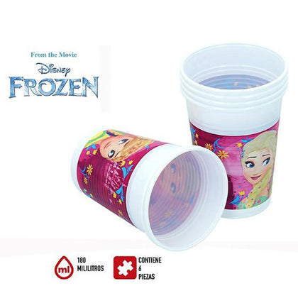 Pack de 6 Vasos Plástico 180ml Frozen