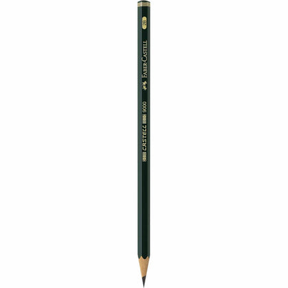 Lápiz CASTELL 9000 Graduación 2B para Escribir y Abocetar Faber Castell Negro