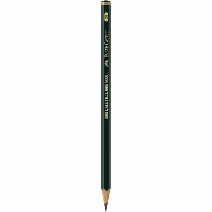 Lápiz CASTELL 9000 Graduación 2H para Escribir y Abocetar Faber Castell Negro