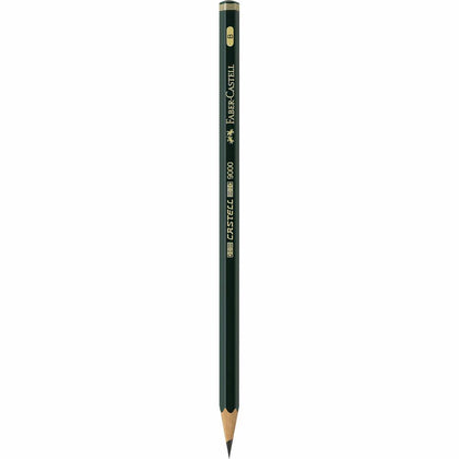 Lápiz CASTELL 9000 Graduación B para Escribir y Abocetar Faber Castell Negro