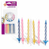 Set 24 Vela Color Surtido con 12 Soportes