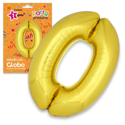 Globo Poliamida Color Oro Número a Elegir