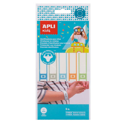 Pack 5 Brazaletes Identificativos Tyveck APLI Kids