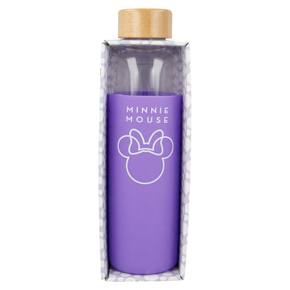 Botella Cristal con Funda de Silicona 585ml Minnie