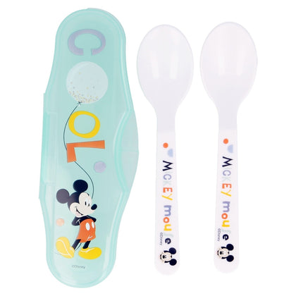 Estuche con 2 Cucharas para Bebés Cool Like Mickey