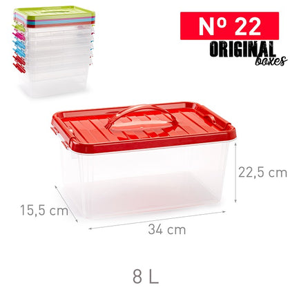 Caja Nº 22 (8 L) con Asa Color Surtido