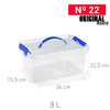 Caja Nº 22 con Asa Transparente (8 L)