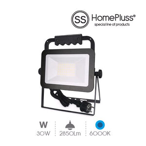 Proyector LED suelo 30W 6000K IP65 Negro