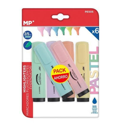 Pack 6 Marcadores de Color Pastel