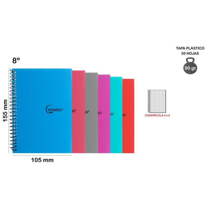 Cuaderno Cuadriculado 4x4 mm 50 Hojas 90g