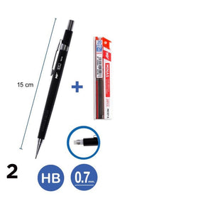 Portaminas Metálico con Minas 0.7mm