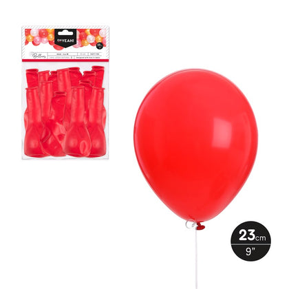 Globo Rojo 23cm Látex 50 Uds