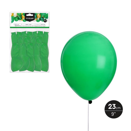 Globo Verde 23cm Látex 50 Uds