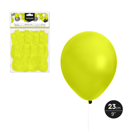 Globo Verde Lima 23cm Látex 50 Uds