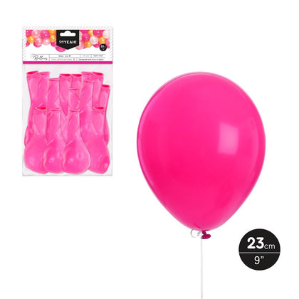 Globo Rosa 23cm Látex 100 Uds