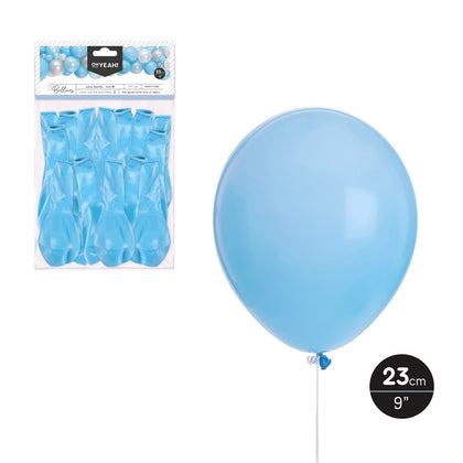 Globo Azul Pastel 23cm Látex 100 Uds