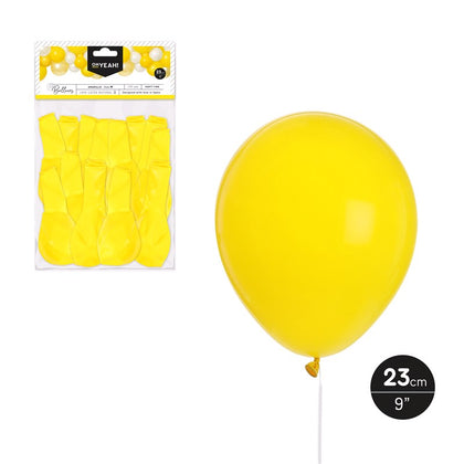 Globo Amarillo 23cm Látex 100 Uds