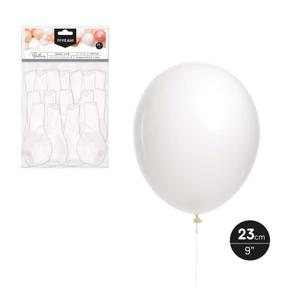 Globo Blanco 23cm Látex 100 Uds