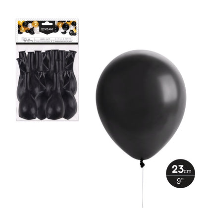 Globo Negro 23cm Látex 100 Uds