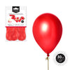 Globo Rojo Metalizado 30cm Látex 10Uds