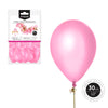 Globo Rosa Metalizado 30cm Látex 10Uds