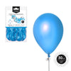 Globo Azul Metalizado 30cm Látex 10Uds