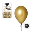 Globo Oro Metalizado 30cm Látex 10Uds