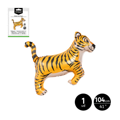 Globo Poliamida Tigre Naranja y Negro 104cm