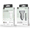 Cargador de Mechero Basic Epime con Cable de Iphone 2 Puertos USB 2.4A Blanco