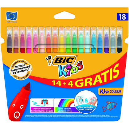 Rotuladores de Colores 14+ 4 Gratis Kids Evolution Bic